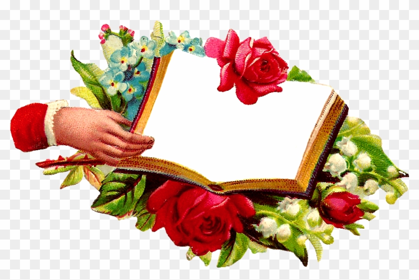 These Are Wonderful Digital Graphics I Created From - Png Open Book And Flower #768541