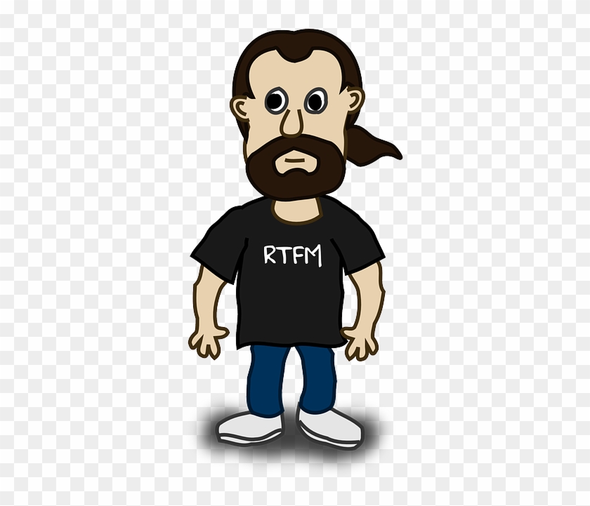 Man, Front, Comic, Beard, Characters, Mustache - Man With A Beard Clipart #768742