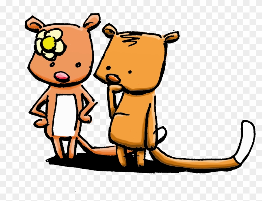 Illustration Of Two Cute Ringtail Possums - Cartoon #768916
