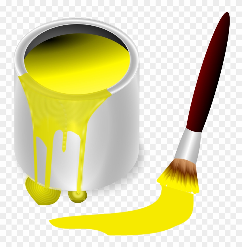 Free Color Bucket Yellow - Yellow Paint Clipart #769225