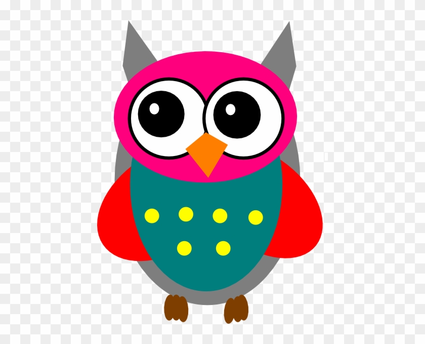 Pink And Grey Owl Clip Art At Clkercom Vector Online - Owls Vector Clip Art #138354