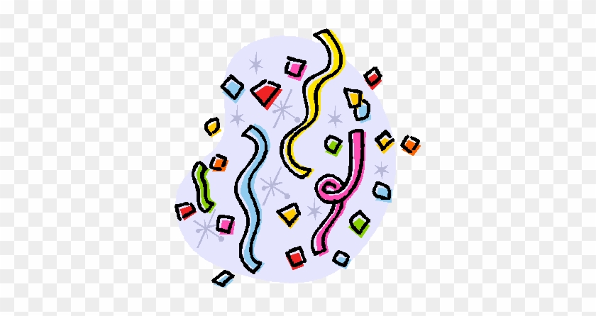 Flying Party Streamers And Confetti - Celebration Clip Art #138409