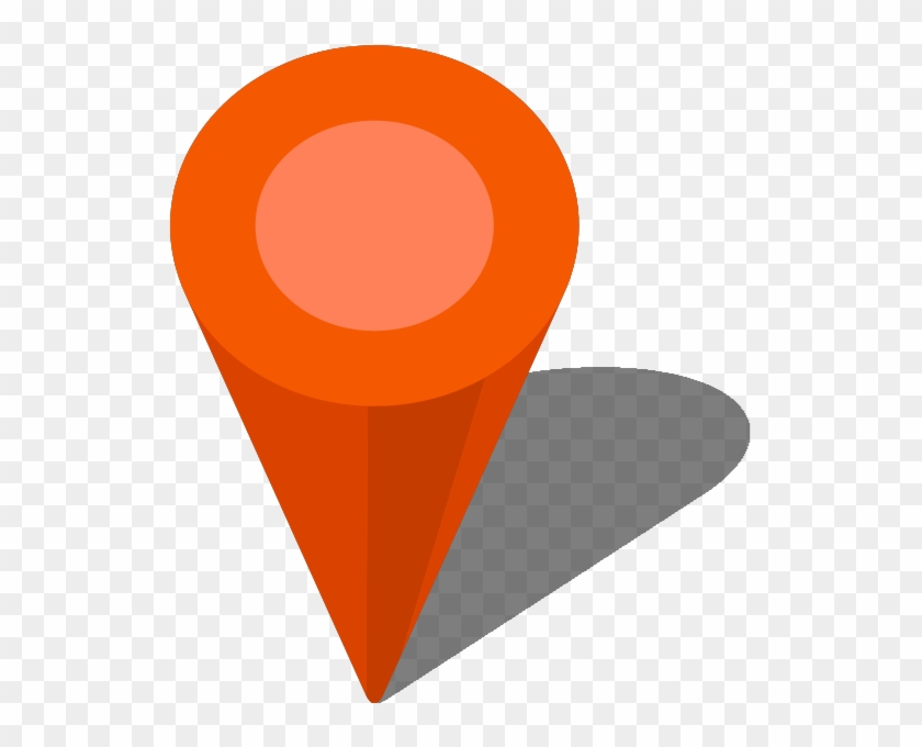 Location Map Pin Orange7 - Location Map Icon Vector #138537