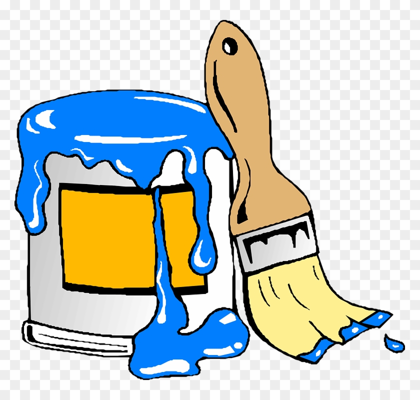 Paint Can Brush Clip Art - Paint Can Clipart #138871