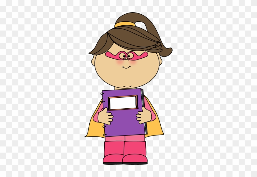 Data Math Cliparts - Superhero Reading Clipart #140965