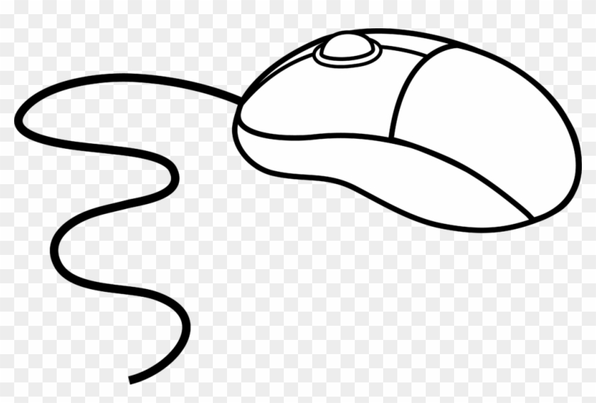 Blue Computer Mouse On White Background - Computer Mouse Black And White #141917