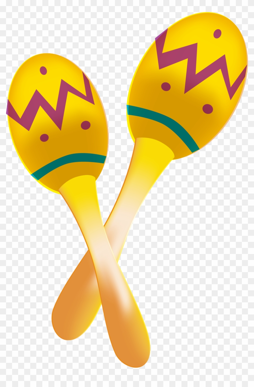 Fiesta Drawn Maracas - Maracas Clipart #142150