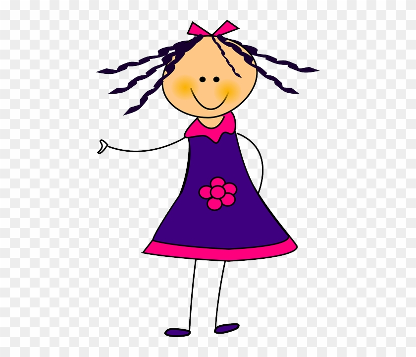 Sunday School - Clipart Girl In Dress #143335