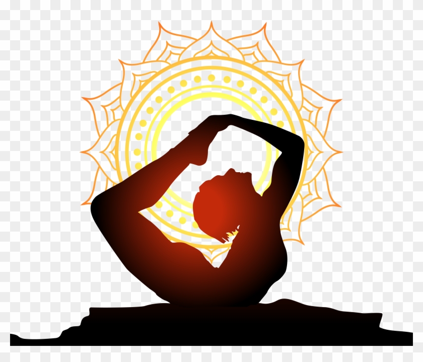 Yoga Physical Exercise Wall Decal Sunset - Insure Good Health Eat Lightly Breathe Deeply Live #144373