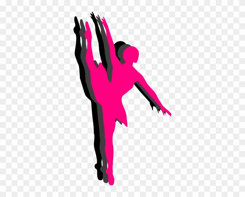 Triple Ballet Dancer Silhouette Clip Art - Dance Clip Art Pink #144412