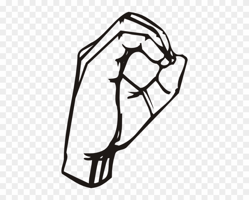 Free Vector Sign Language O Clip Art - O Sign Language Vector #145780