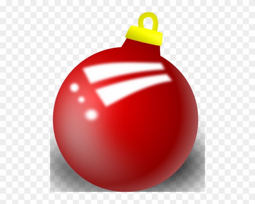Xmas Ornament Shiney Ball Clip Art At Clker - Red Decoration Ball Shower Curtain #145832