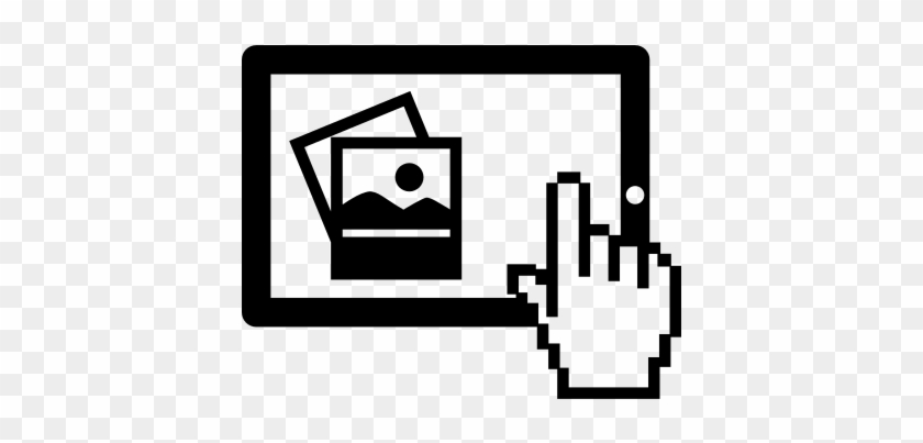 Images Visualization On A Touch Screen Tablet Vector - Goes Around Comes Around Karma #769741