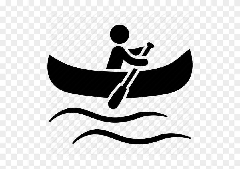 28 Collection Of Canoe Kayak Clipart - Canoe Icon #770084