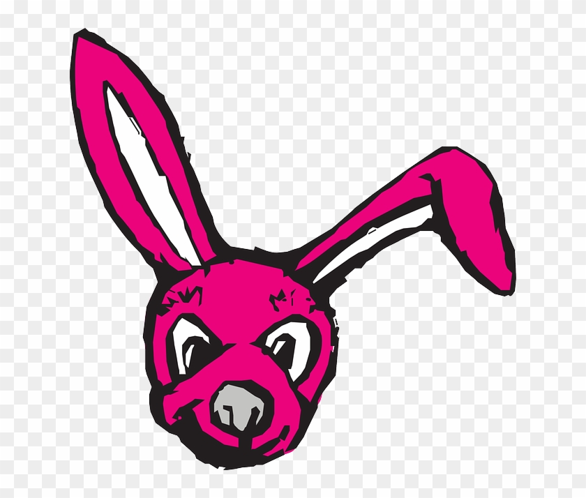 Red, Floppy, Cartoon, Bunny, Animal, Ears, Scary - Scary Bunny Clip Art #770273