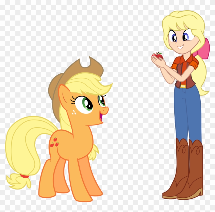 Applejack And Megan By Dashiemlpfim - My Little Pony Apple Jack #770411
