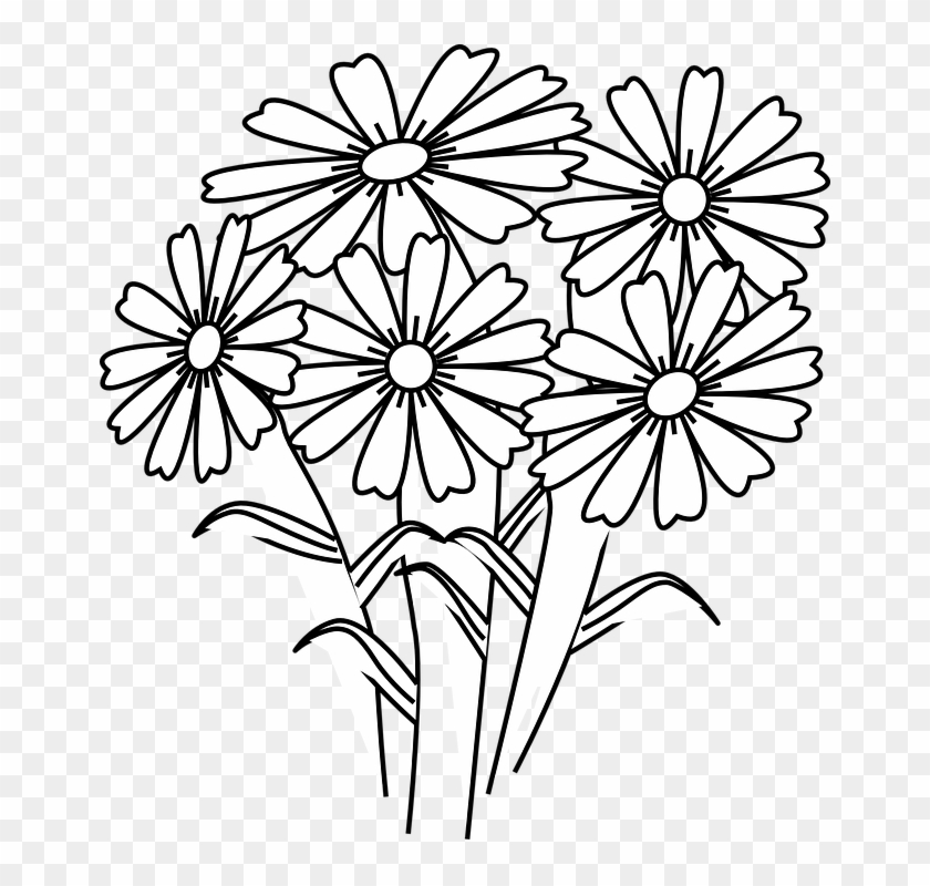 Flowers Line Cliparts 20, Buy Clip Art - Coloring Book Flowers #770934