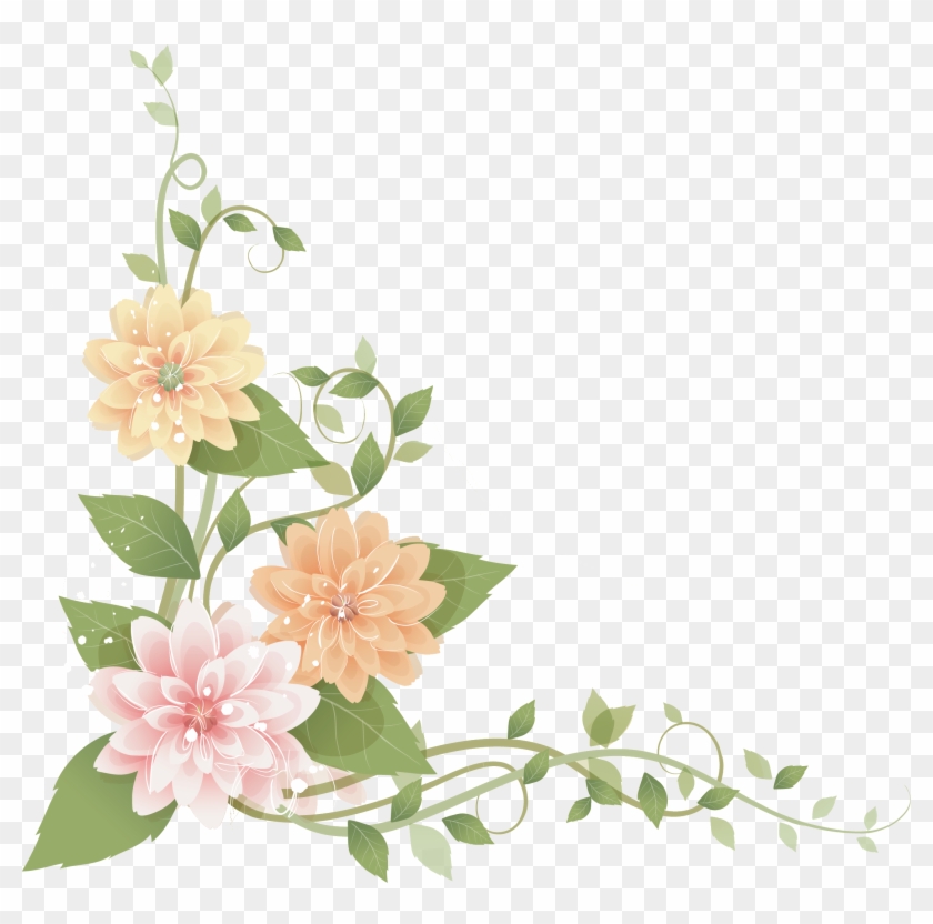 Png形式でダウンロード - Transparent Corner Flower Png #771775