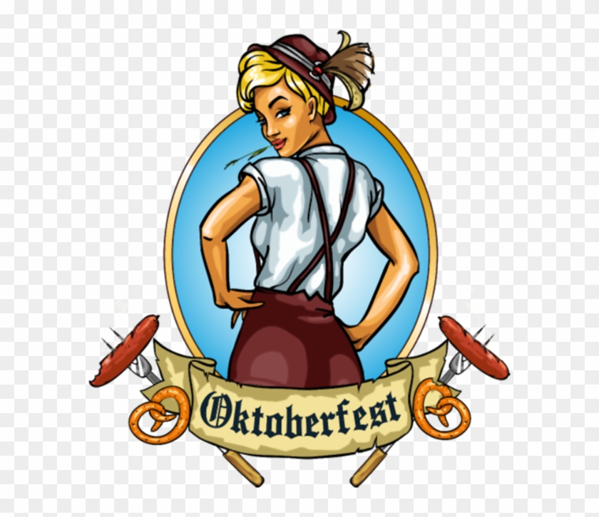 Oktoberfest Girl Emblem - Vinyl Sticker Decal Super Sexy Octoberfest Atv Car #772219