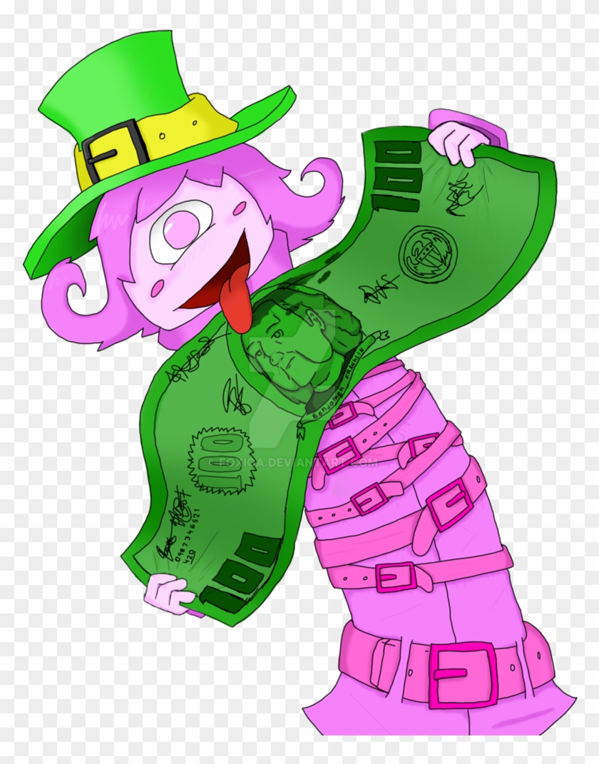 Strips Licking A Hundred Dollar Bill By Foxioa - Illustration #772374