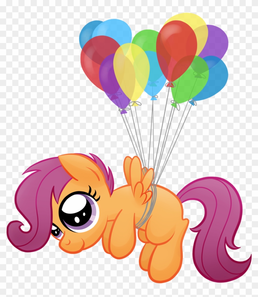 Scootaloo And Balloons By Artwork-tee - Cartoon #772868