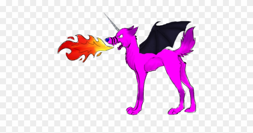 Fire Breathing Wolf Pose By Motzii-d4kmrzf Colored - Cartoon #775265