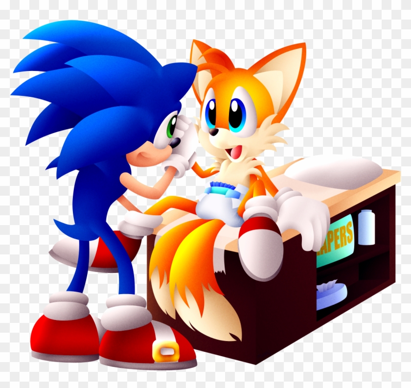 Baby Brother Playtime - Sonic And Baby Tails #775876