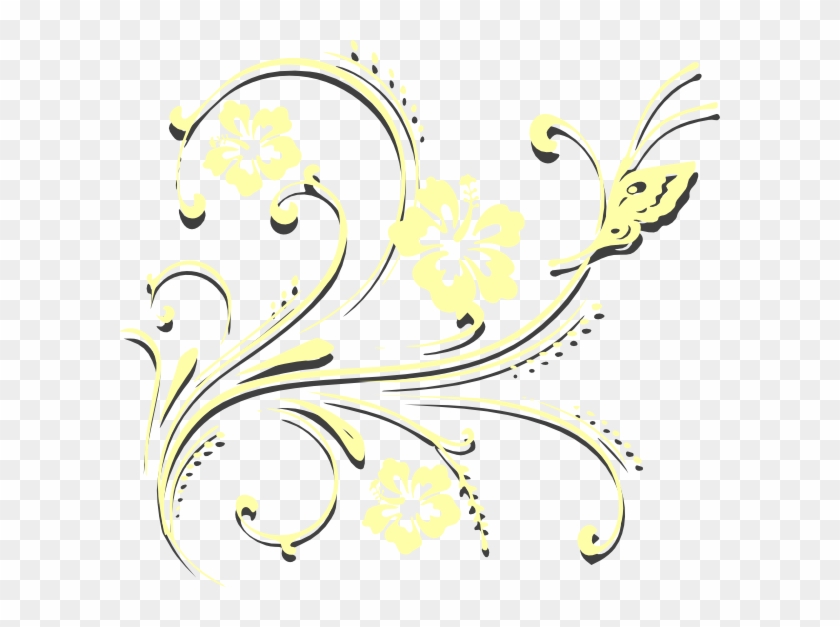 Butterfly Scroll - Clip Art #775937