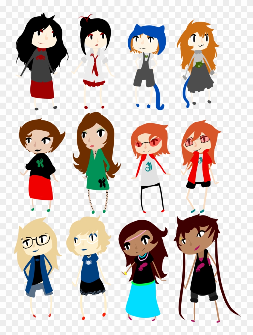 Humanstuck Girls By Tzeke - Cartoon #776582
