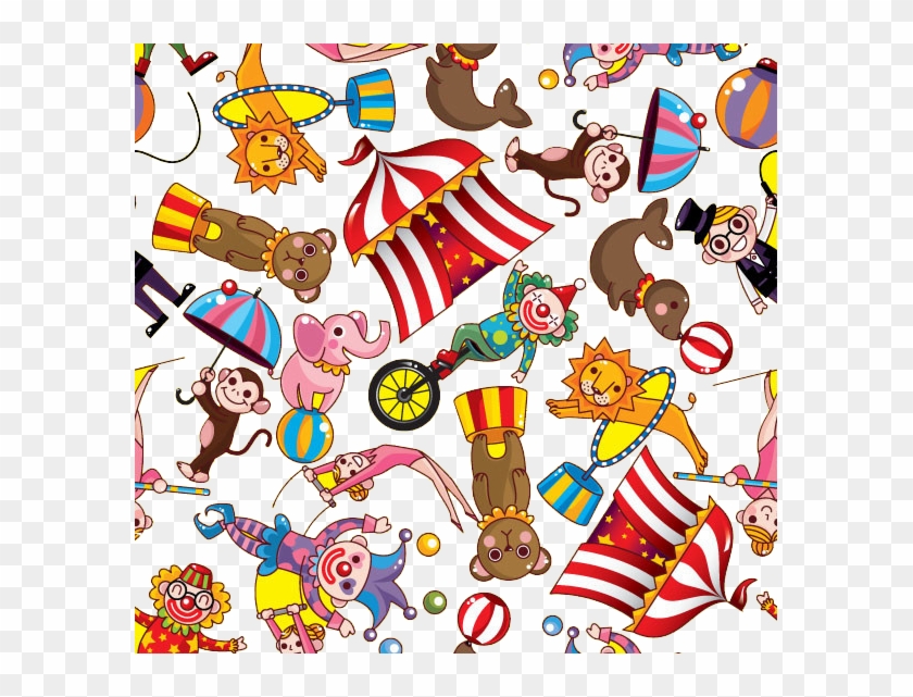 Circus Cartoon Clown Illustration - Circus Cartoon Clown Illustration #777021