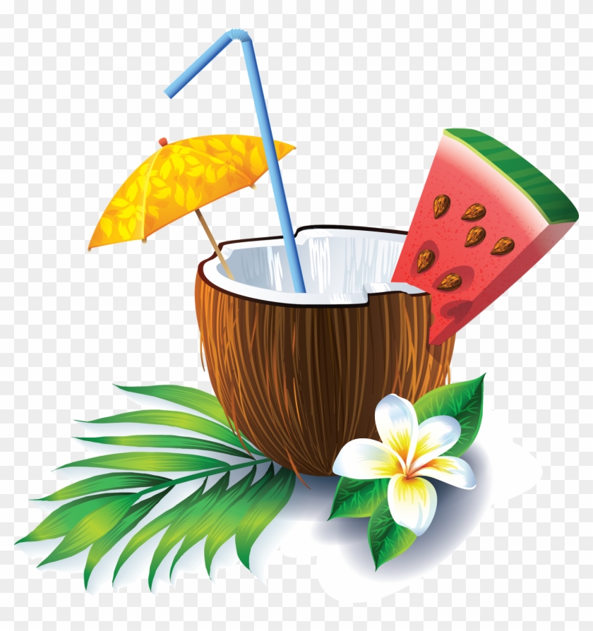 Summer Drink Mix - Tropical Beach Fun Nail Art Decal #777602