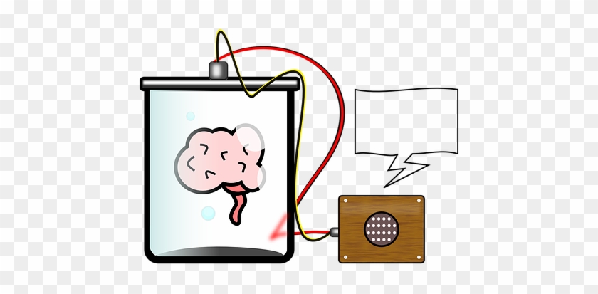 Brain Lab Science Talking Speech Bubble Ex - Brain In A Jar Clip Art #778467