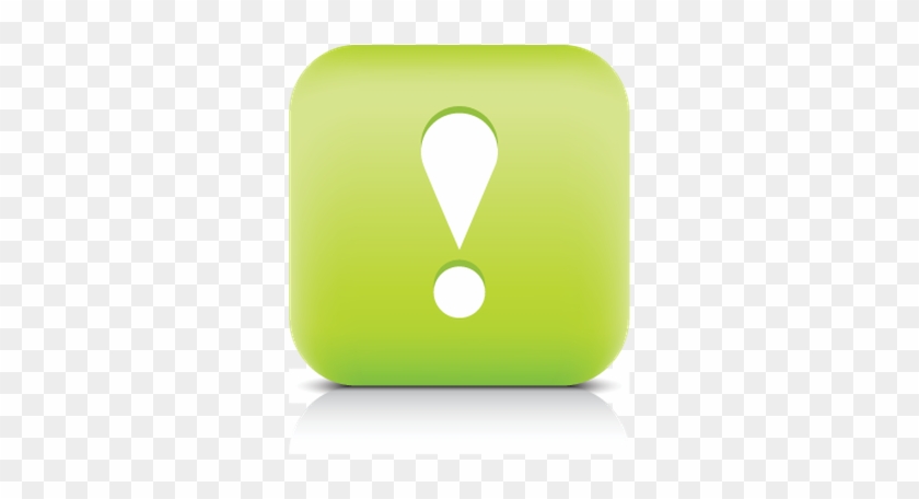 Exclamation Point Web Button Color Internet Icon White - Illustration #780128