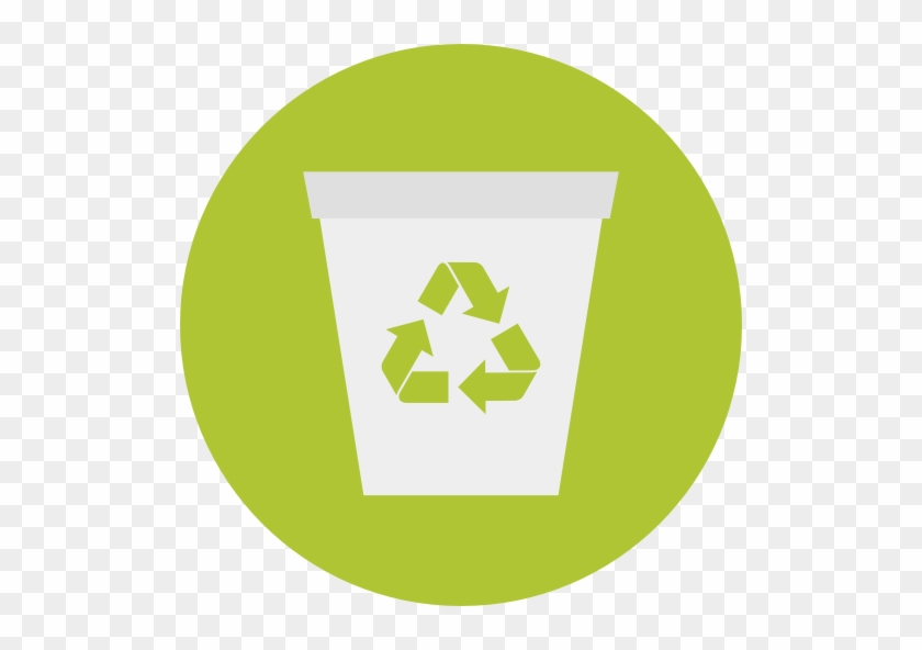Recycling Free Icon - Recycle Bin Circle Icon #780329