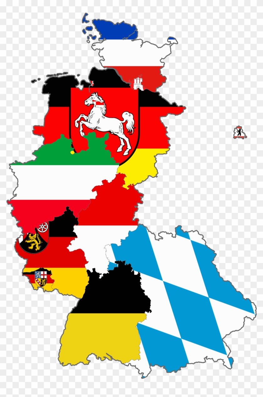 Flag Map Of West Germany - West Germany Flag Map #781291