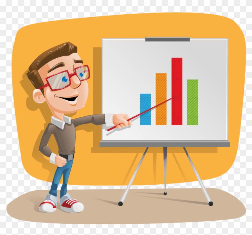 Free Office Guy Doing Presentation Clip Art - Data Analysis And Interpretation #783047
