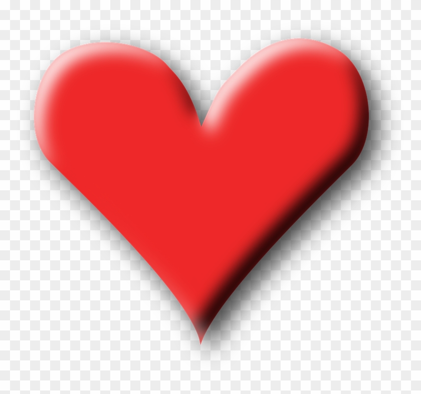 Rose Heart Cliparts 17, - Dibujo De Corazon Con Sombra #783455