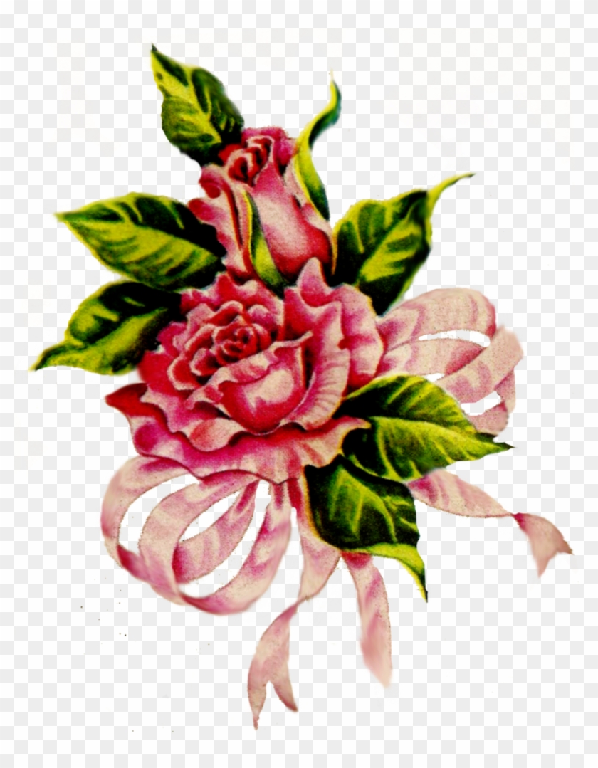 Jinifur Ribbon Rose By Jinifur Jinifur Ribbon Rose - Flower With Ribbon In Png #783631