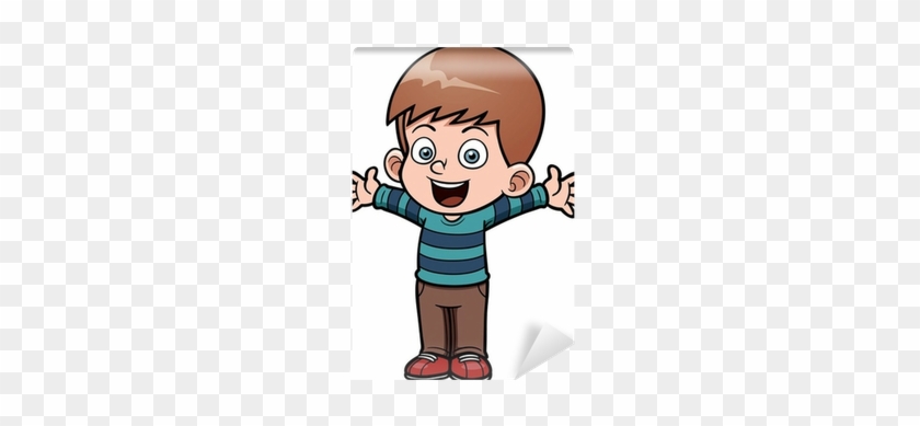 Vector Illustration Of Happy Boy Wall Mural • Pixers® - Happy Cartoon Boy #783686
