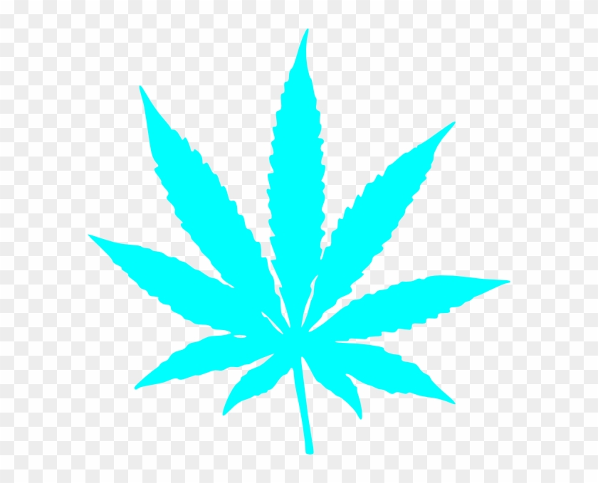 Teal Leaf Clip Art At Clker Com Vector Clip Art Online - Marijuana Black And White #783933