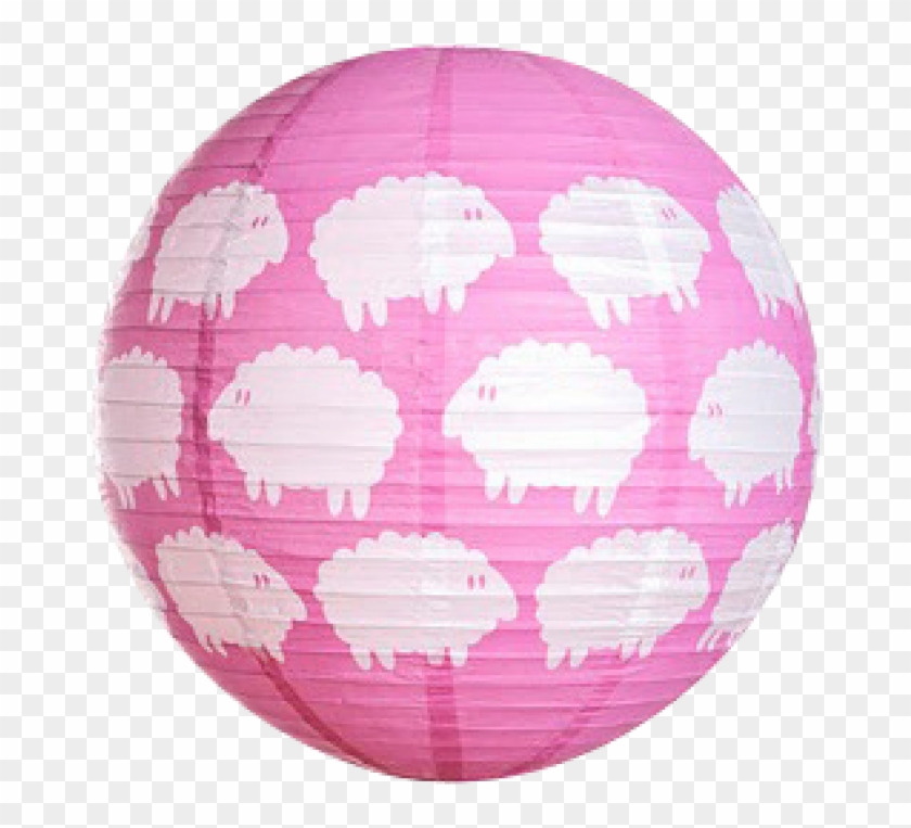 Lamb The Lamb Paper Lampshade - Färg & Form Rislampe Lam Rosa 50 Cm #784297
