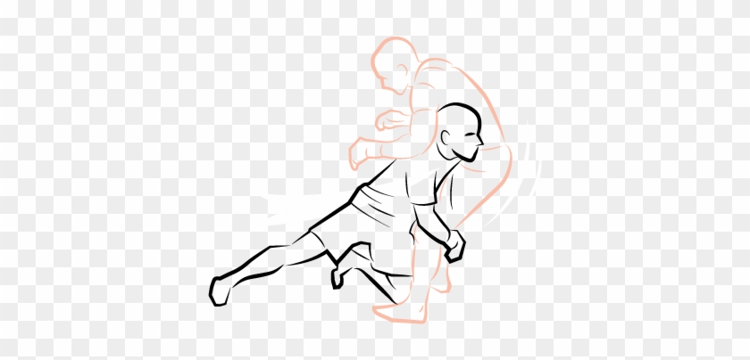 An Attacker Will Drop Down And Drive Between An Opponent's - Double Leg Takedown Clipart #784363
