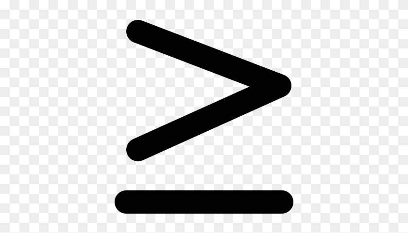 Is Equal To Or Greater Than Symbol Vector - More Than Symbol Png #784405