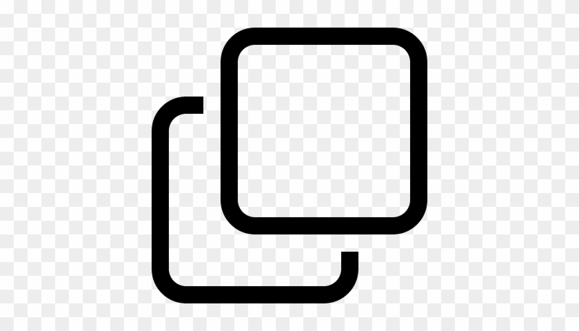 Two Rounded Equal Squares Outlines Symbol Vector - Double Icon #784450