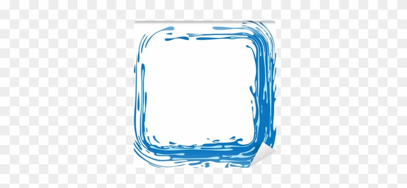 Abstract Water Color Grungy Border Vector Frame Wall - Water Frame Vector #786449