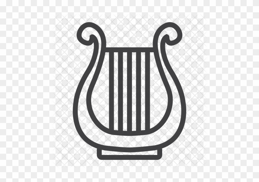Ancient Lyre Icon - Ancient Greek Lyre Clipart #786473