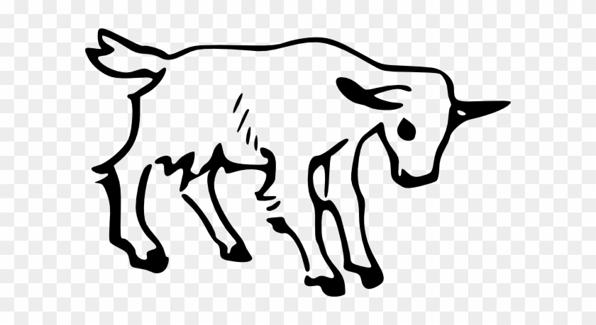 Goat Clip Art At Clker - Outline Of A Goat #787321