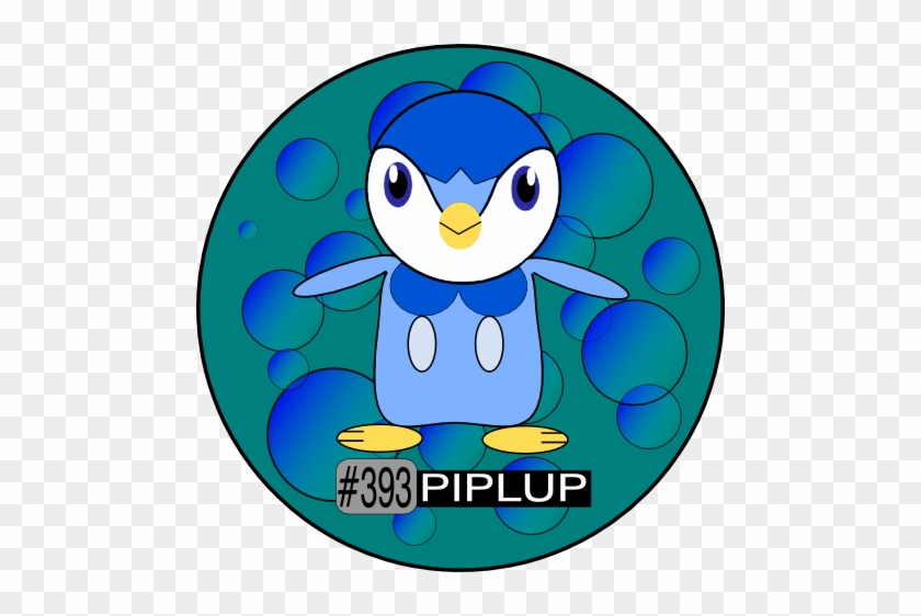 Pokemon Tazos Piplup By Metalpikachu3500 - Health Care Logistics - Thu 3/4in Circle Label Green #787423