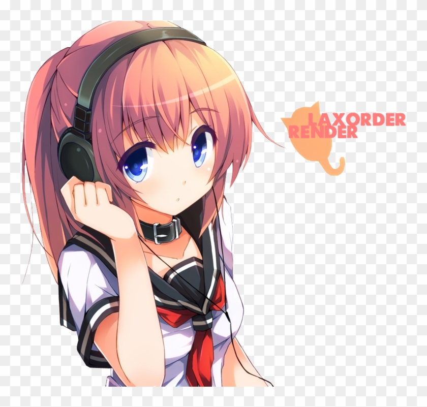 Headphones-girl By Laxorder On Deviantart - Cartoon #788701