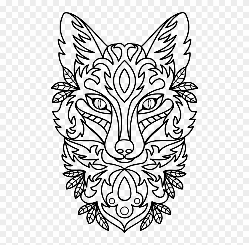Decorative Line Free Download Best Decorative Line - Line Art Fox #789180